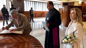 Fabiola Yáñez ya está en Roma para encontrarse con el Papa argentino.