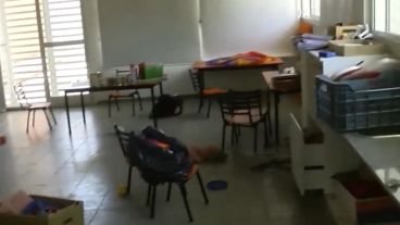 Los instalaciones del jardín de Garzón 3.550 fueron violentadas nuevamente.