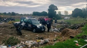 El lugar del hallazgo del cadáver.