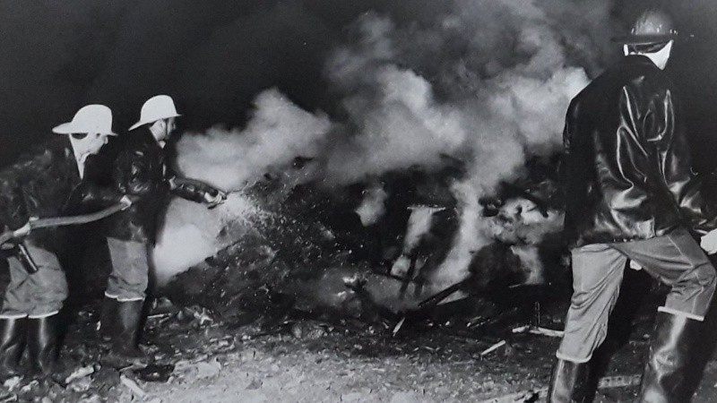 Durante los ejercicios, se hacían simulacros de incendios y de derrumbes.