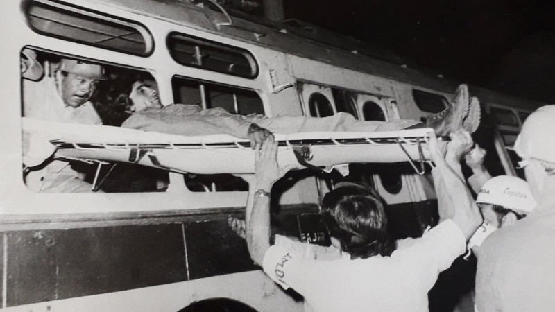 En los simulacros de derrumbe había traslado de heridos.