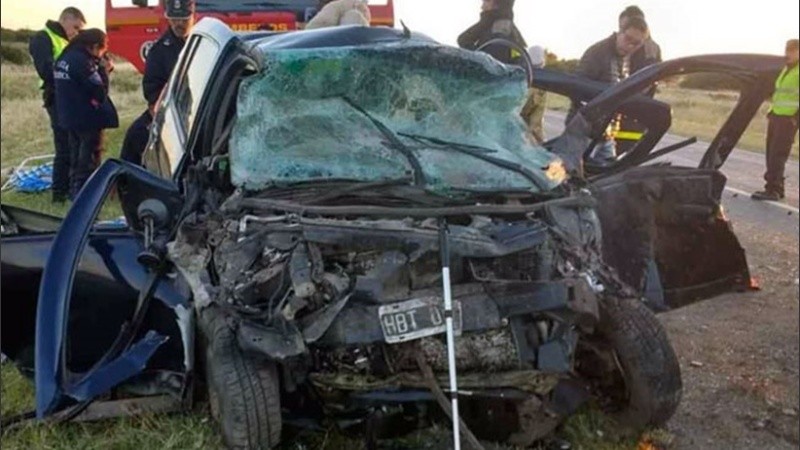 El choque en provincia de Buenos Aires, cerca del límite con La Pampa.