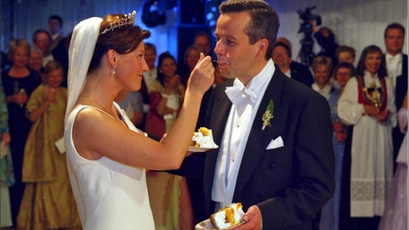 Ari Behn durante su boda con la princesa Marta Luisa. 