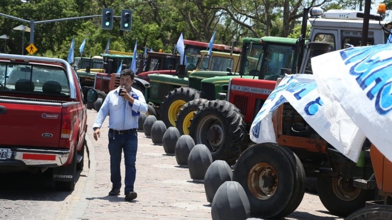 El Tractorazo se realizó este viernes desde el mediodía en el Monumento.