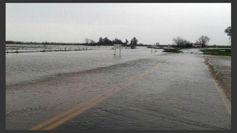 Así estaba la ruta 9 vieja este lunes por la mañana. 