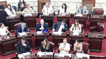 Los diputados en la sesión de este lunes.