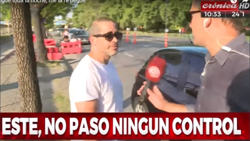 El hombre que dio un insólito testimonio en Crónica TV. 