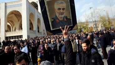 Movilizaciones en Irán por el asesinato del general Soleimani.