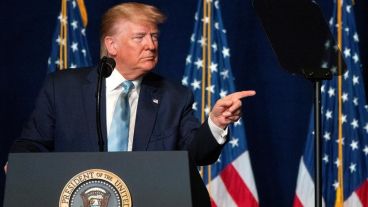 Trump durante la conferencia de este viernes en el estado de Florida.