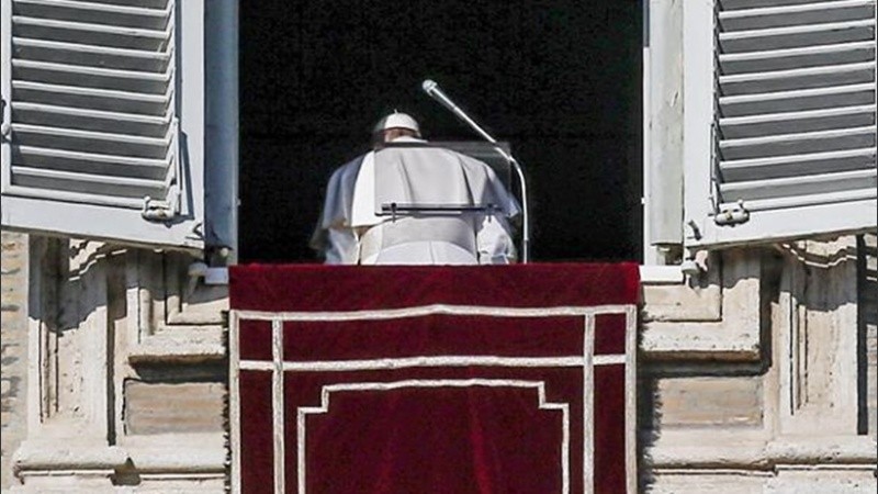 El Papa tras el Ángelus de este domingo.