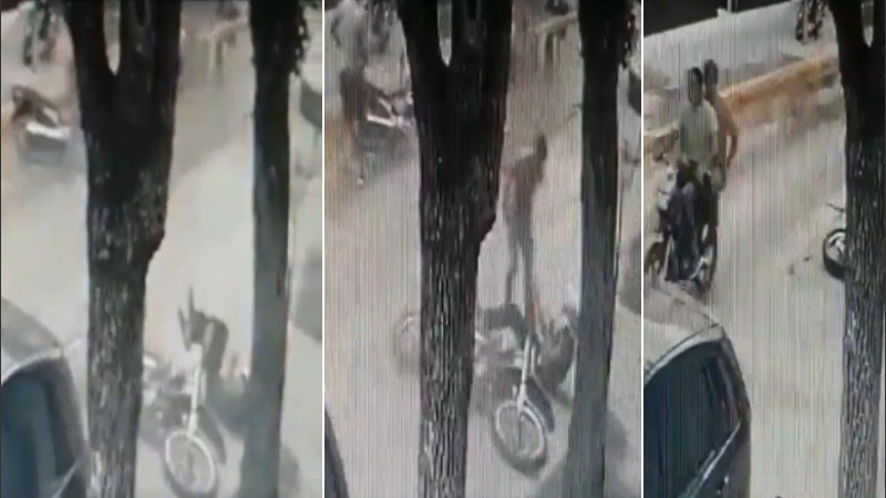 Un cámara registró el momento en el que Glaria chocó y murió. 