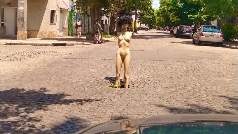 La imagen que sorprendió a los conductores este lunes.