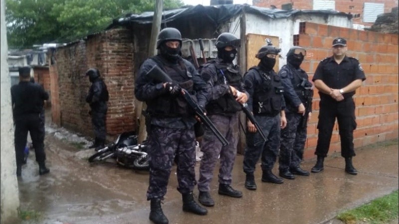 Los allanamientos en la zona norte de Rosario. 