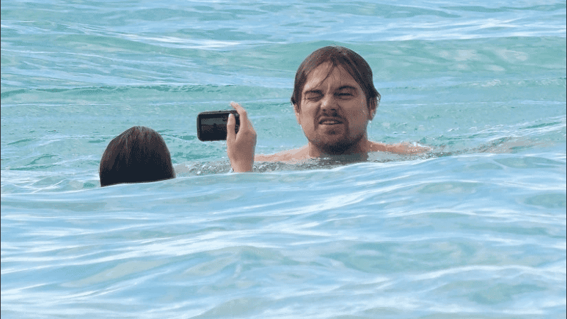 El actor durante sus vacaciones en el Caribe.