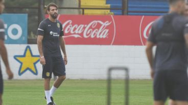 Joaquín Laso en su primera práctica en Central.
