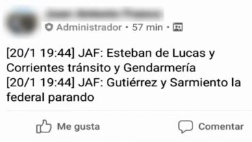 La información que circula mediante grupos privados de Facebook alerta sobre puntos de control.
