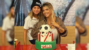 Valentino y Wanda Nara.