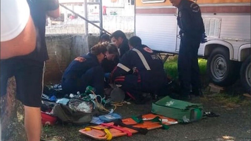 La familia estaba alojada en el camping desde hacía un mes.