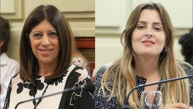 Las diputadas provinciales García y Cattalini.