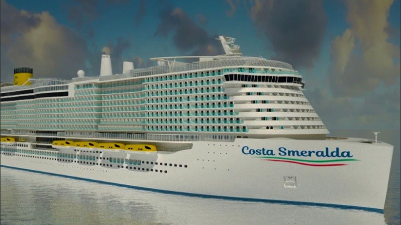 Hay 7 mil personas a bordo del crucero Costa Smeralda.