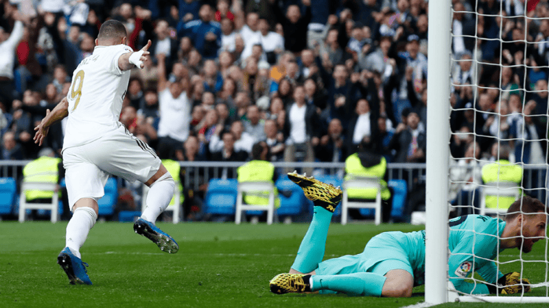 El grito del francés Benzema, a los 11 minutos del segundo tiempo.