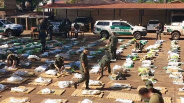 El cargamento secuestrado en Misiones.