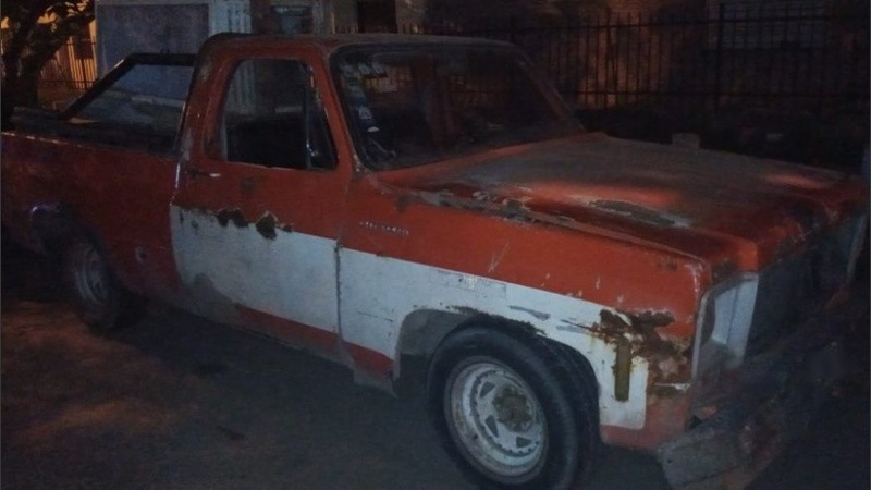 La chata secuestrada por la Policía.