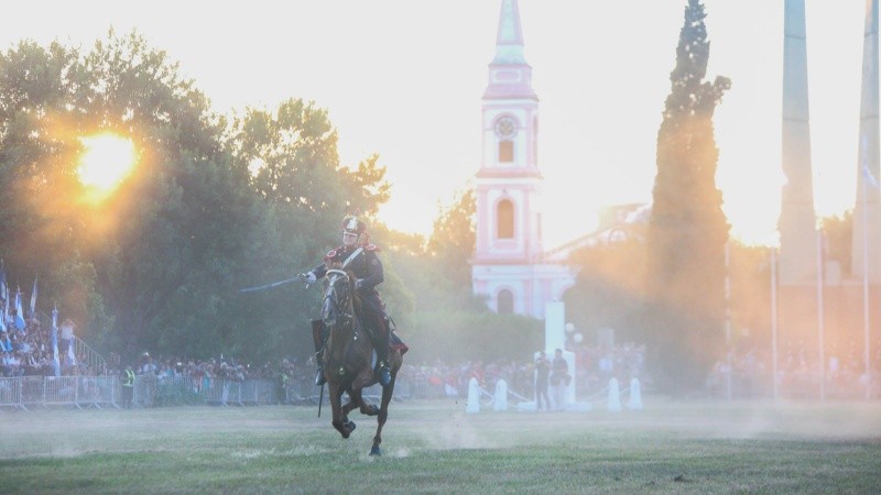 El acto por el 207º aniversario del Combate de San Lorenzo este sábado por la tarde.