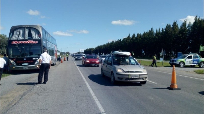 La policía realizó el control a la altura de Samborombón.