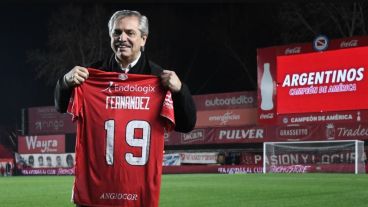 Alberto estuvo en cancha de Argentinos por última vez en julio pasado.