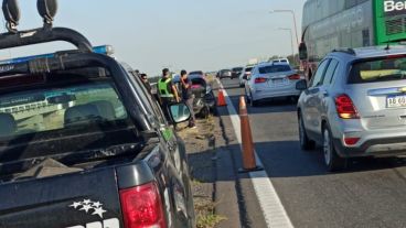 El siniestro vial generó un amplio operativo y congestión vehicular.