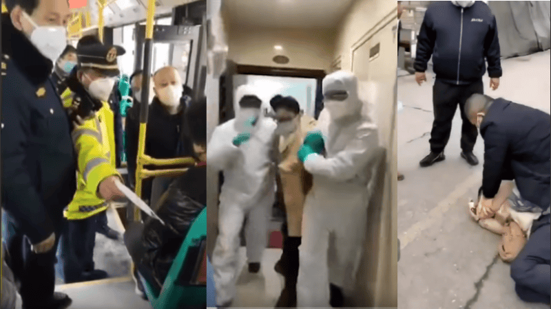 Se viralizaron videos sobre la represión policial en China contra quienes no usan barbijos