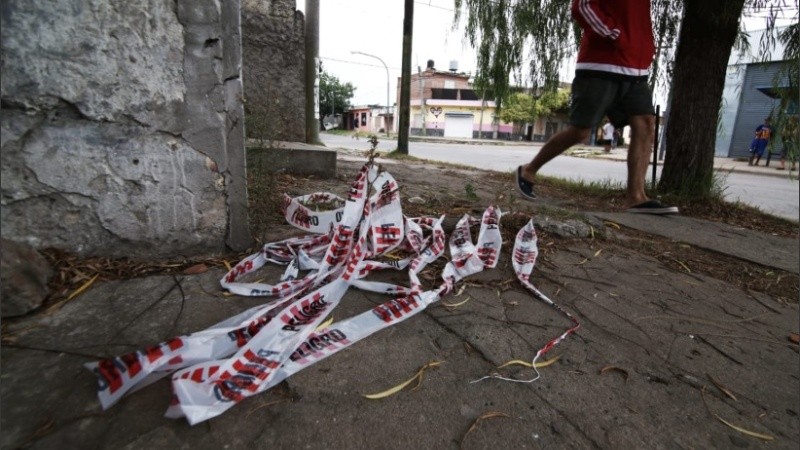 El lugar en el que ocurrió el triple crimen en Empalme Graneros. 