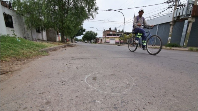 El lugar en el que ocurrió el triple crimen en Empalme Graneros. 