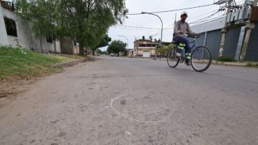 El lugar en el que ocurrió el triple crimen en Empalme Graneros.