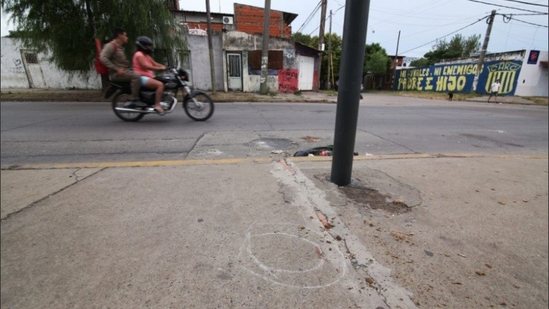 El lugar en el que ocurrió el triple crimen en Empalme Graneros. 