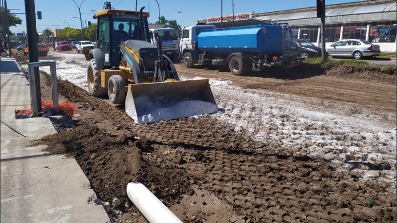 Las obras de bacheo avanzaron en diferentes zona de la ciudad.