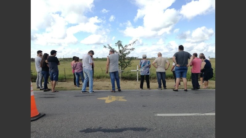 La estrella amarilla indica el lugar del choque fatal. 