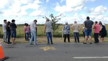La estrella amarilla indica el lugar del choque fatal.