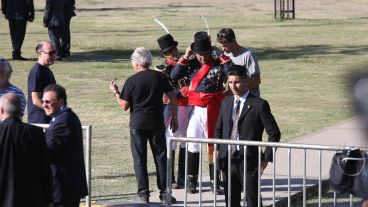Postales del homenaje a Manuel Belgrano este jueves por la tarde en Rosario.