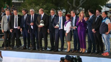 Postales del homenaje a Manuel Belgrano este jueves por la tarde en Rosario.