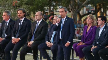 Postales del homenaje a Manuel Belgrano este jueves por la tarde en Rosario.