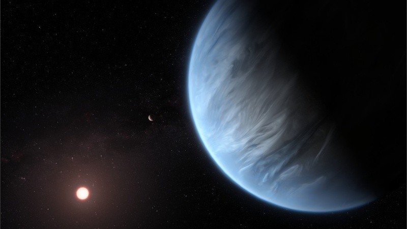 Científicos determinaron que la atmósfera de ese exoplaneta es rica en hidrógeno.