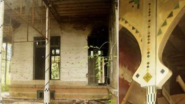 Así era la casona ubicada en el monte Caballero. En los últimos años fue saqueada.