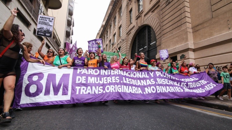 La marcha de este lunes.