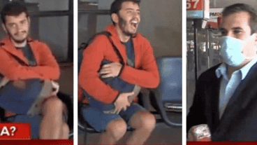 El agresor y el periodista afectado.