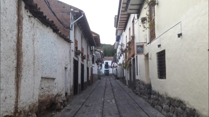 Las calles de la popular Cusco, desiertas.