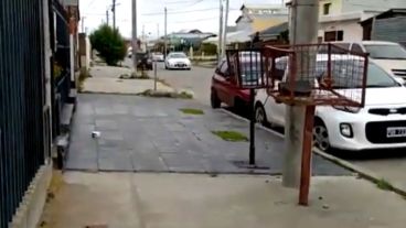 La calle vacía de Río Grande en medio de la cuarentena.