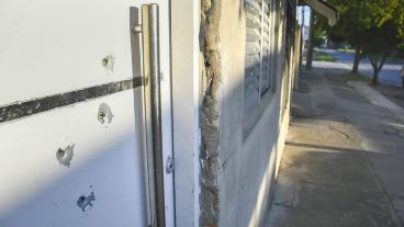 Imagen de archivo de la casa cuando fue baleada en el marco del homicidio de Débora Fernández.
