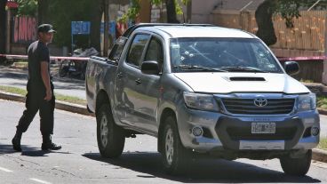 La Toyota Hilux atacada este jueves en Wilde al 500.
